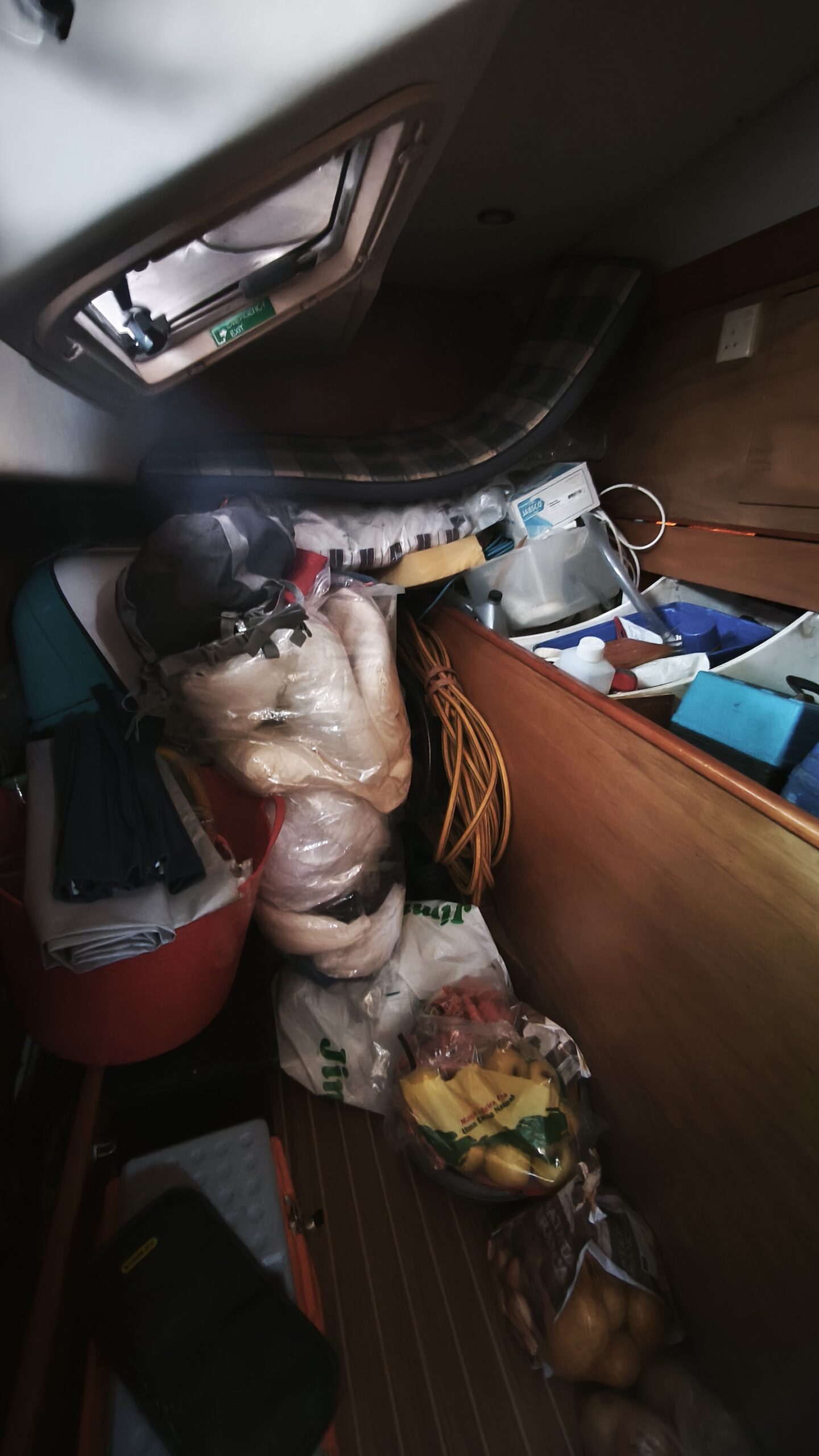Interior compartment during the clearing and cleaning of PRANIS