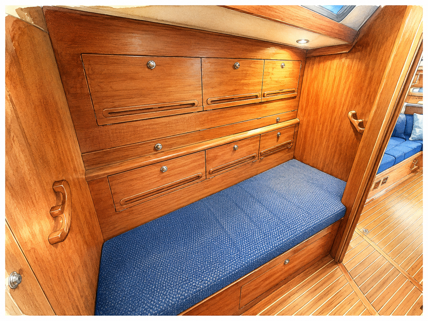 Sleeping cabin prepared for comfortable life aboard PRANIS