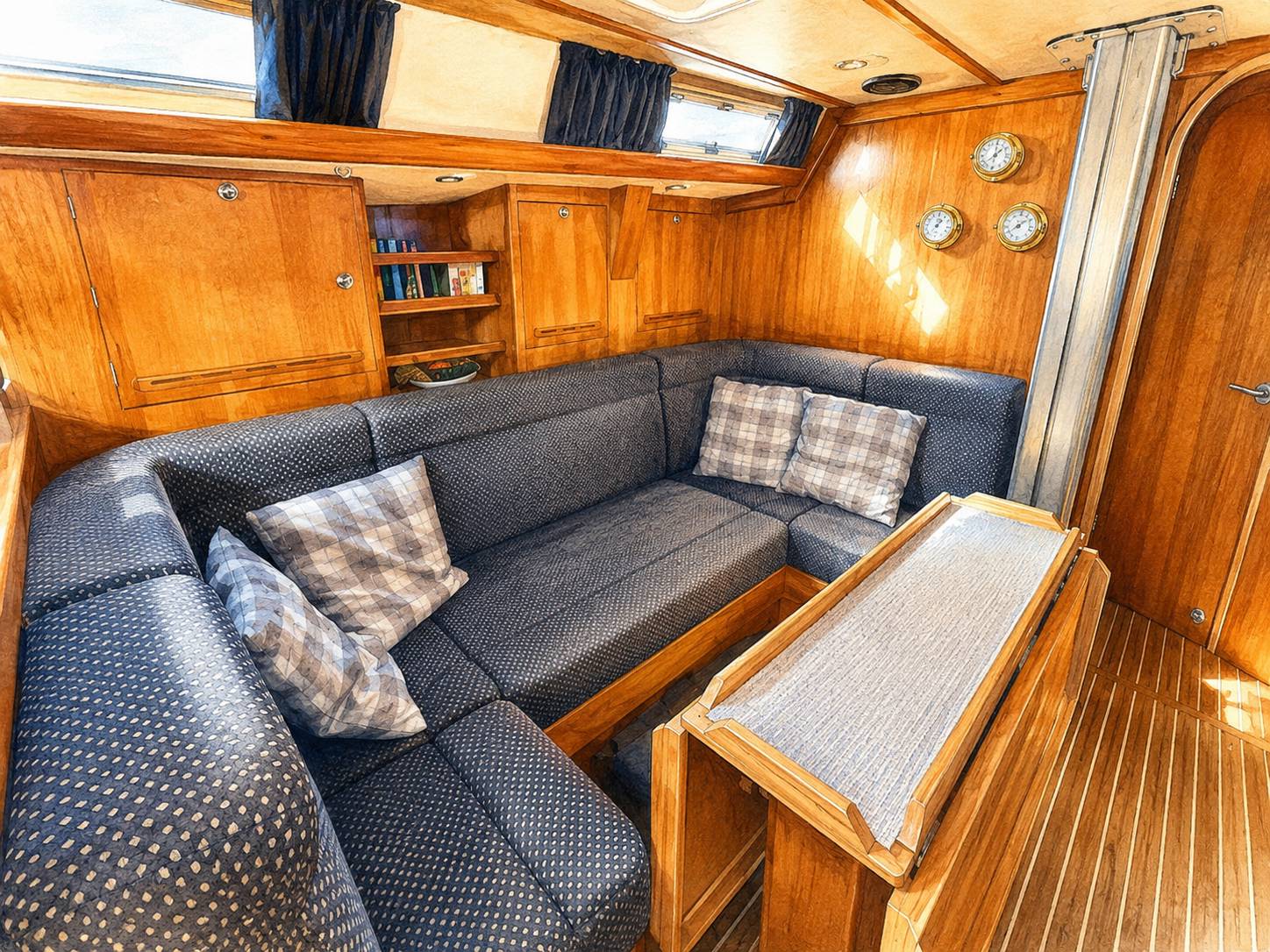 Main saloon aboard PRANIS