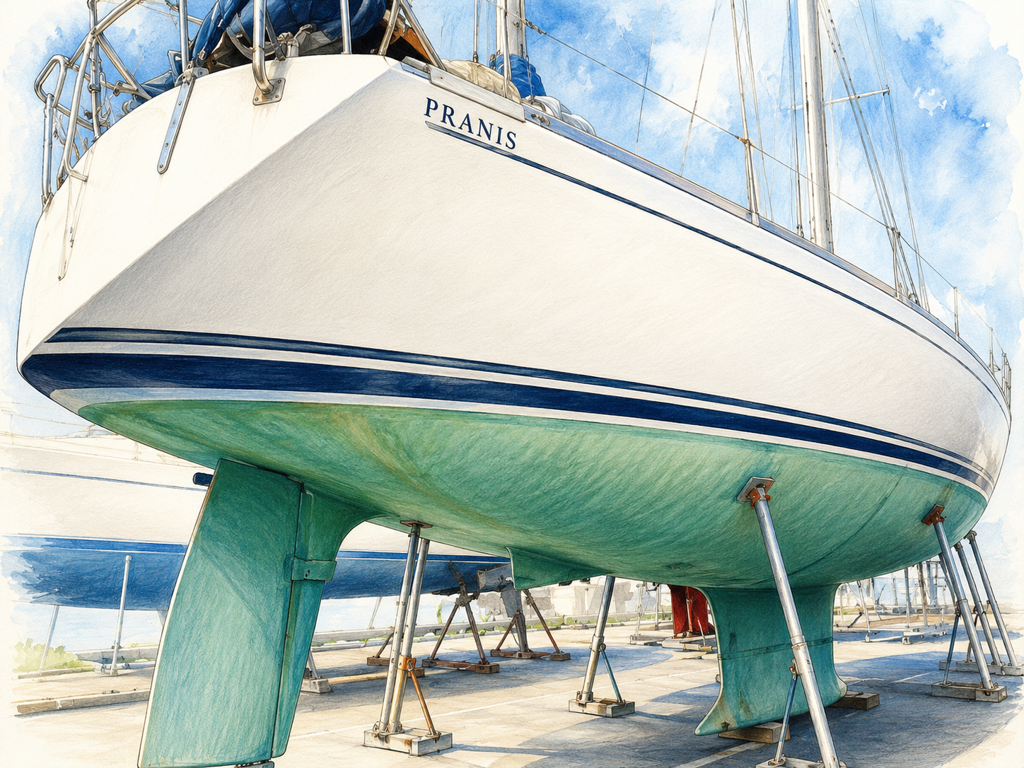 PRANIS ashore for structural inspection and safety-critical refit work