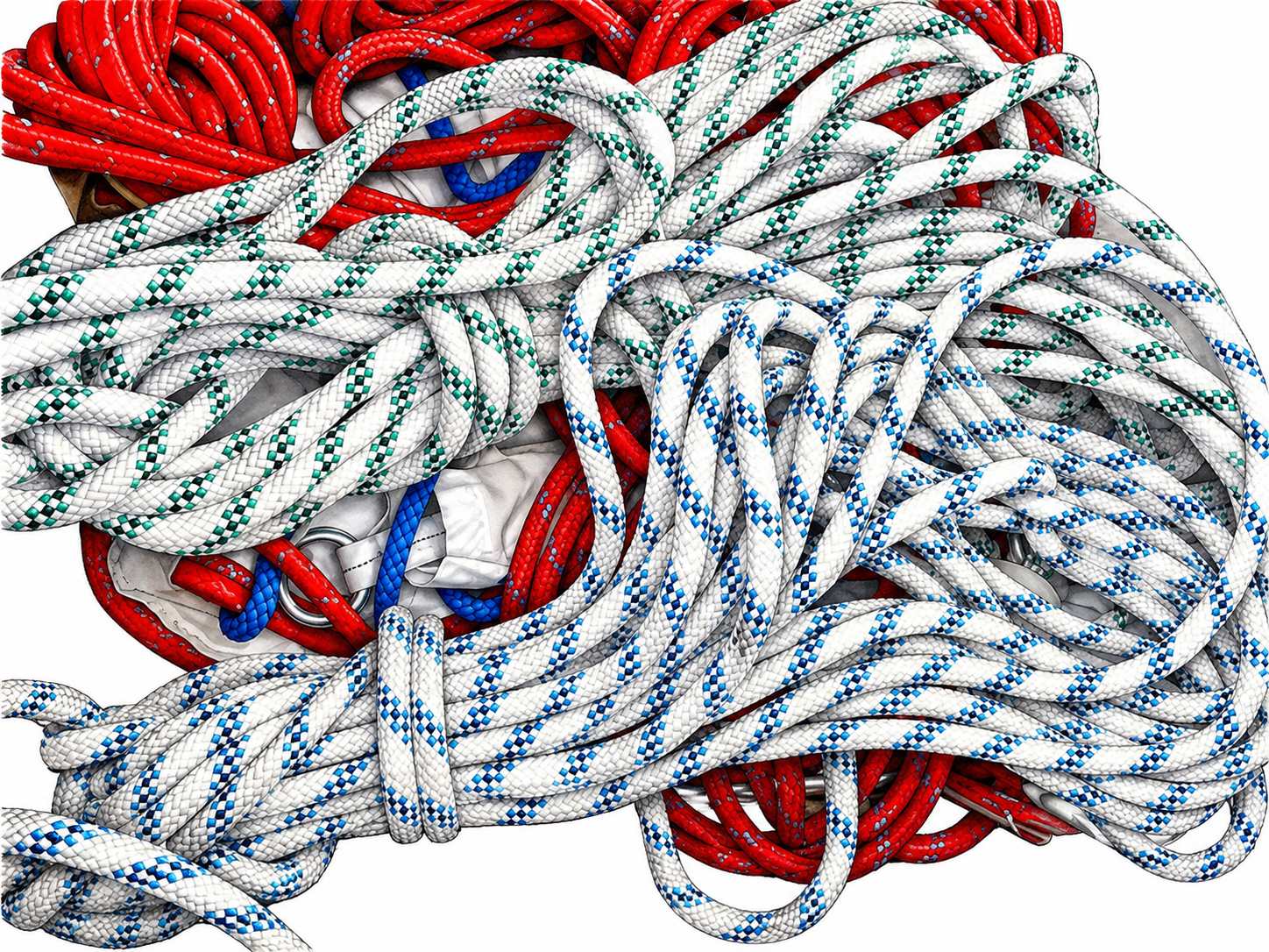 Running rigging and lines aboard PRANIS
